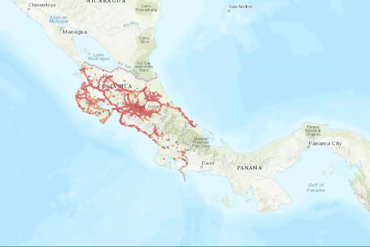 Claro Network Coverage in Costa Rica